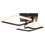 Brilliant Aydin Plafonnier Aluminium Plastique Mat Noir Transparent 30W 4700lm - 830-870 CCT+RGB | Télécommande Dimmable