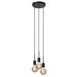 Nordlux Paco Suspension Luminaire Métal 3-Spot Noir | Convient pour 3x E27