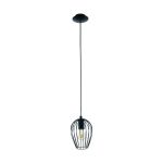 Eglo Suspension Luminaire Newtown Échantillon Noir | IP20 - Convient pour 1x E27 