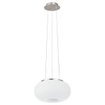 Eglo Suspension Luminaire Optica Échantillon Nickel Satiné | Convient pour 2x E27