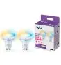 Pack duo 2x WiZ Smart Spot LED GU10 PAR16 5W 400lm 36D | Meilleur Rendu De Couleur - Dimmable - Remplacement 50W
