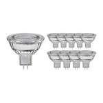 Lot 10x Spot LED GU5.3 MR16 7.5W 621lm 60D - 840 | Dimmable - Remplacement 50W