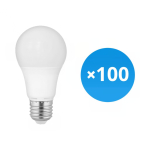 Lot 100x Budgetlight LED ampoule Lucent Classic Pro LED E27 Poire Dépolie 5.5W 470lm - 827 Blanc Très Chaud | Dimmable - Équivalent 40W